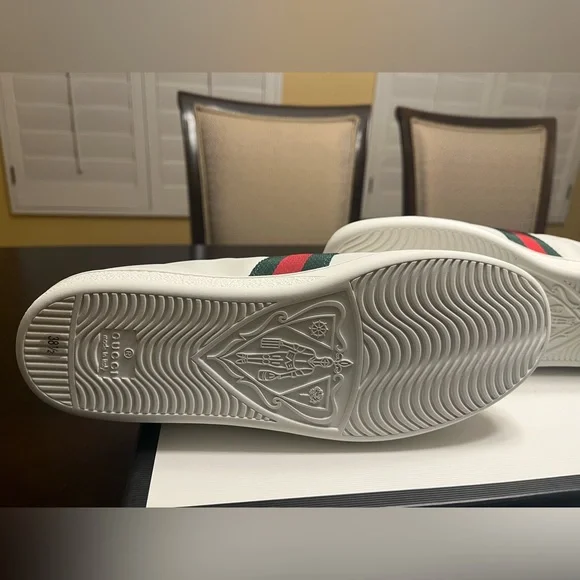 New Gucci Ace Embroidered Floral Sneaker Shoes Size 38.5 / US 8.5 - Picture 15 of 16